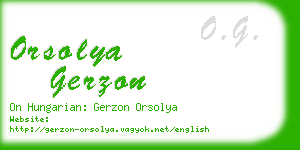 orsolya gerzon business card